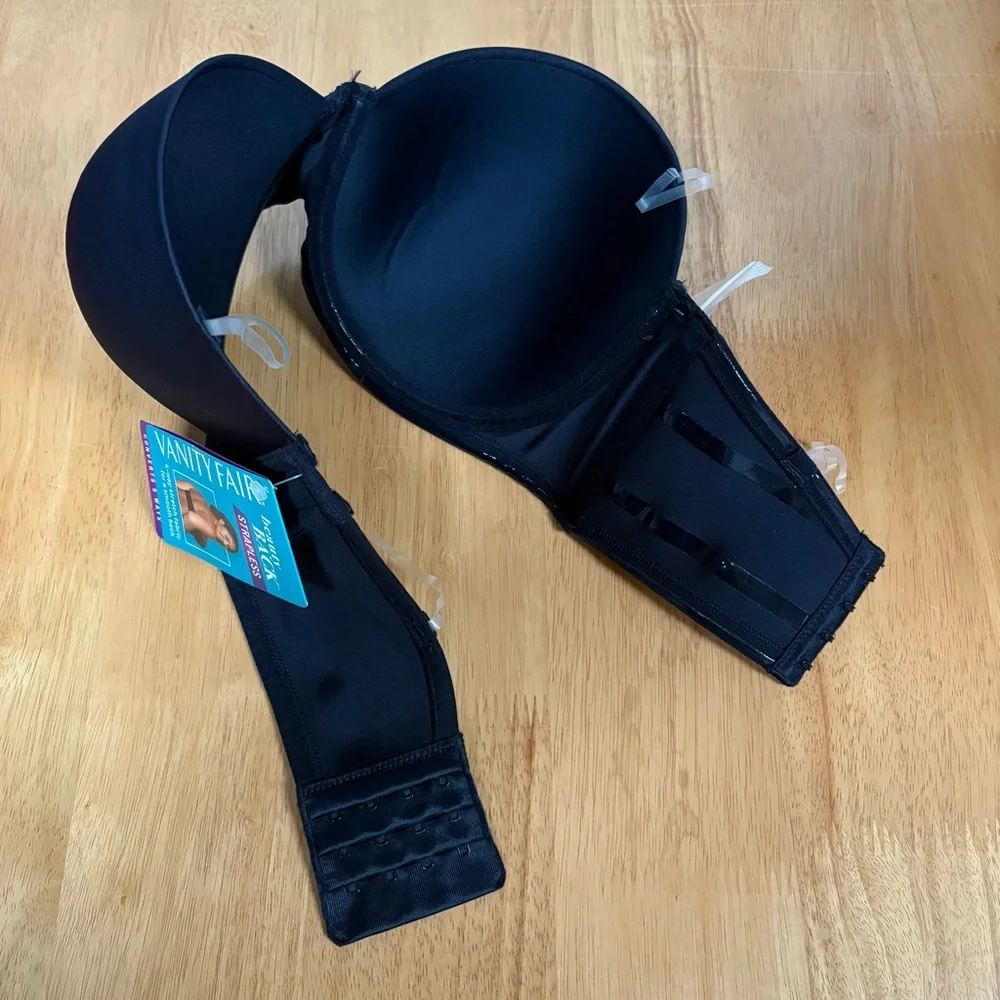 Vanity‎ Fair | NWT Beauty Back Strapless Bra Black 34DD *BRAND NEW*